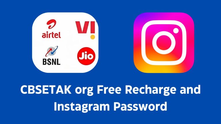 CBSETAK org Free Recharge and Instagram Password